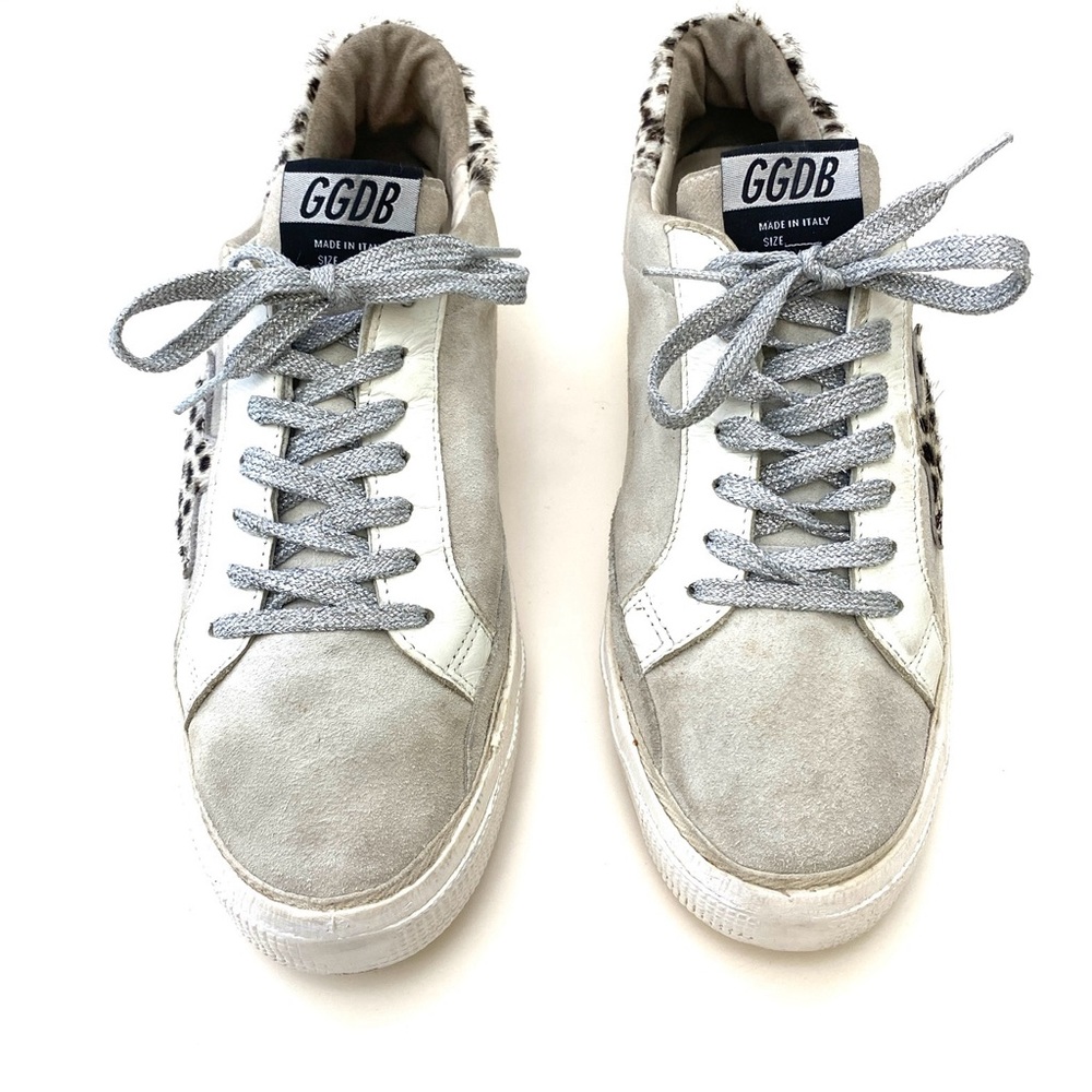Golden Goose GGDB May Grey Suede Low Top Sneakers Women's - Picture 11 of 14
